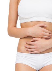 Mujer con dolor intestinal, sintomas i3.1